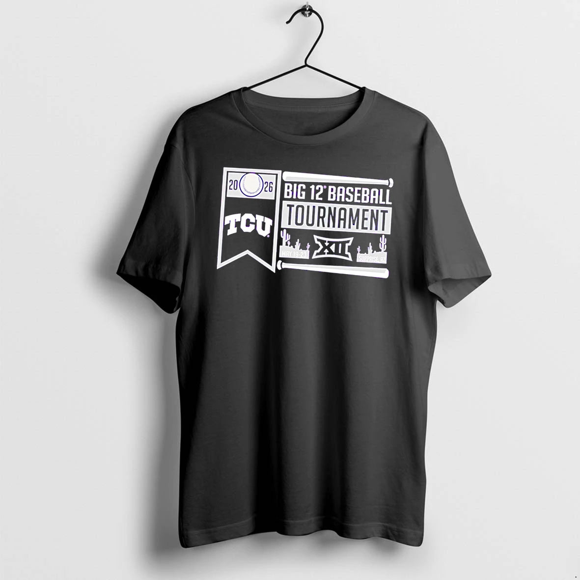 Officials Tcu Horned Frogs 2026 Big 12 Baseball Tournament Participant Tee Premium T Shirt