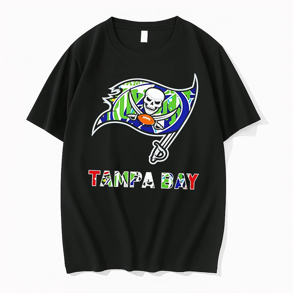 Officials Tampa Bay Sports Team Logos Flag Tee Premium T Shirt
