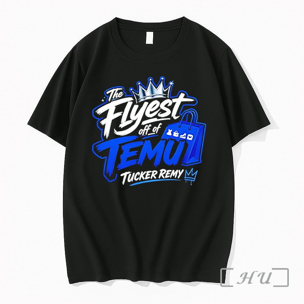 Officials The Flyest Off Of Temu Tucker Remy Shopping Bag Graphic Tee Premium T Shirts