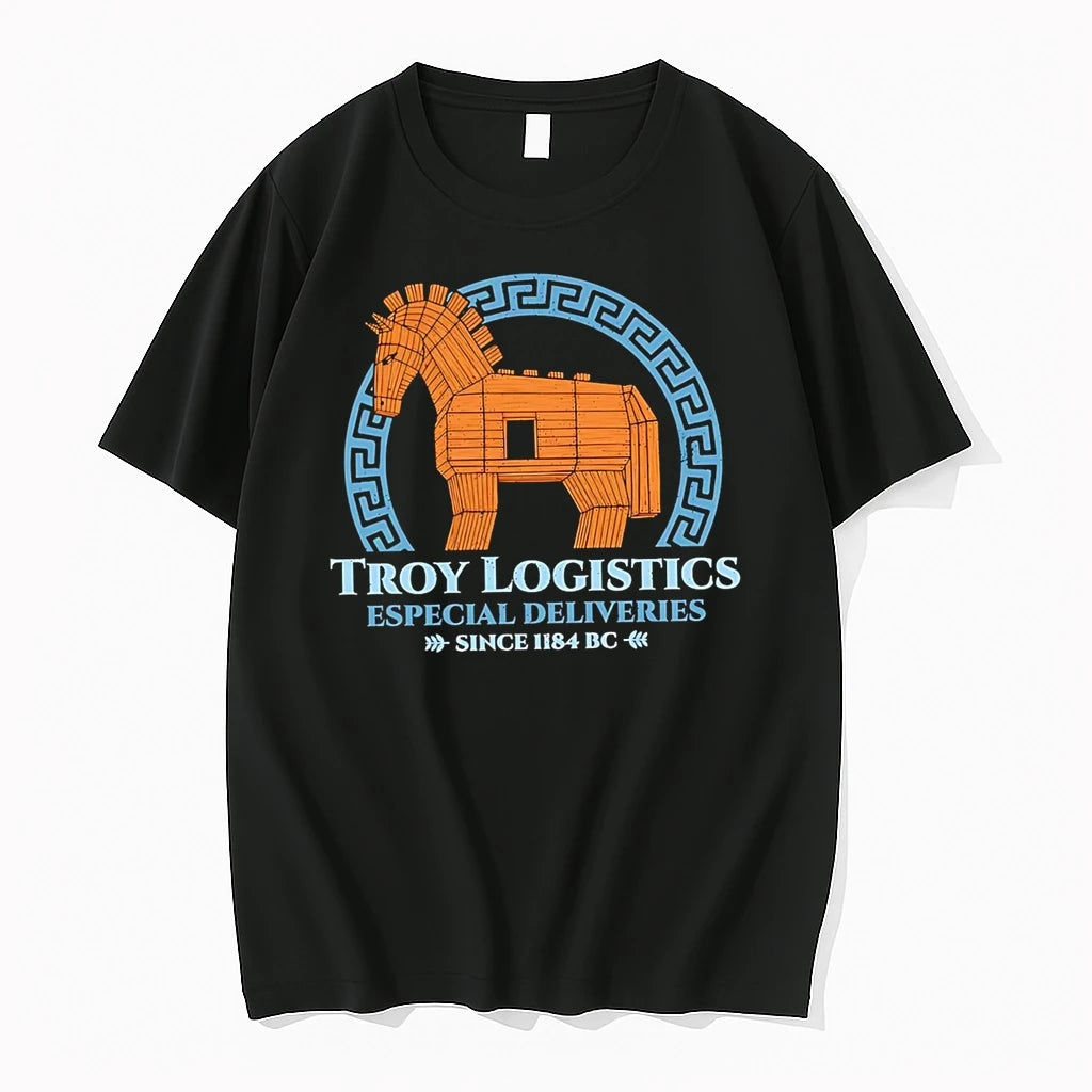 Officials Troy Logistics Especial Deliveries Since 1184 Bc Trojan Horse Premium T Shirt