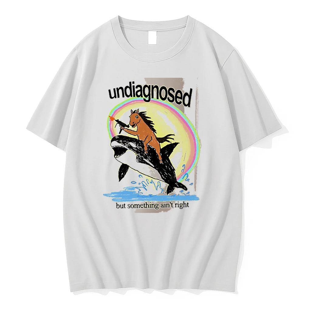Officials Undiagnosed But Something Aint Right Horse Riding Orca White Premium T Shirt