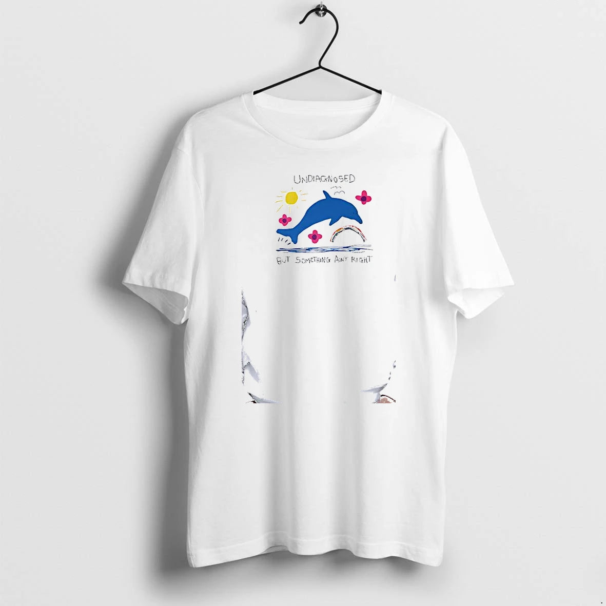Officials Undiagnosed But Something Aint Right Dolphin Rainbow Sun Flower Premium T Shirt