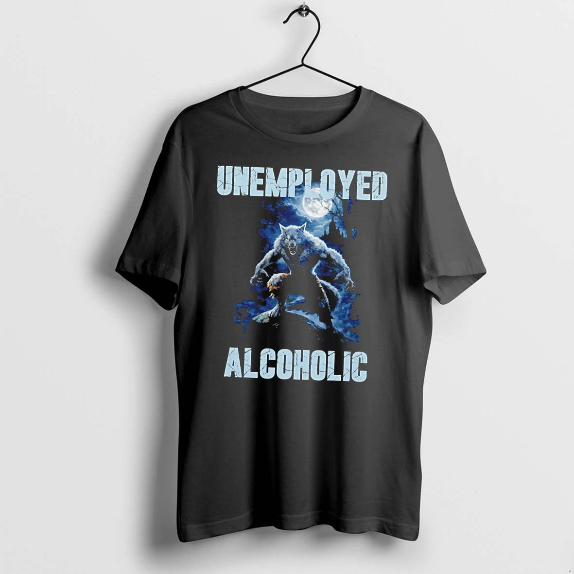Officials Unemployed Alcoholic Werewolf Full Moon Tee Premium T Shirt
