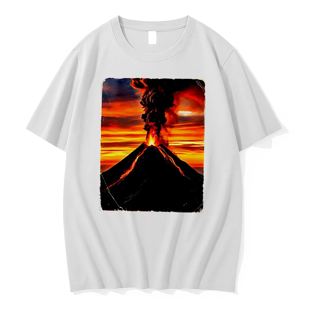Officials Volcanic Eruption Sunset Landscape Volcano Tee Premium T Shirt