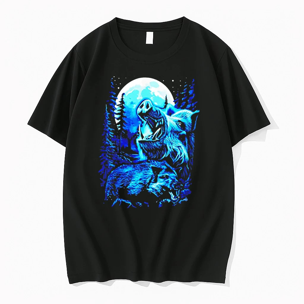 Officials Wild Boar Howling At The Moon Vintage Tee Premium T Shirt