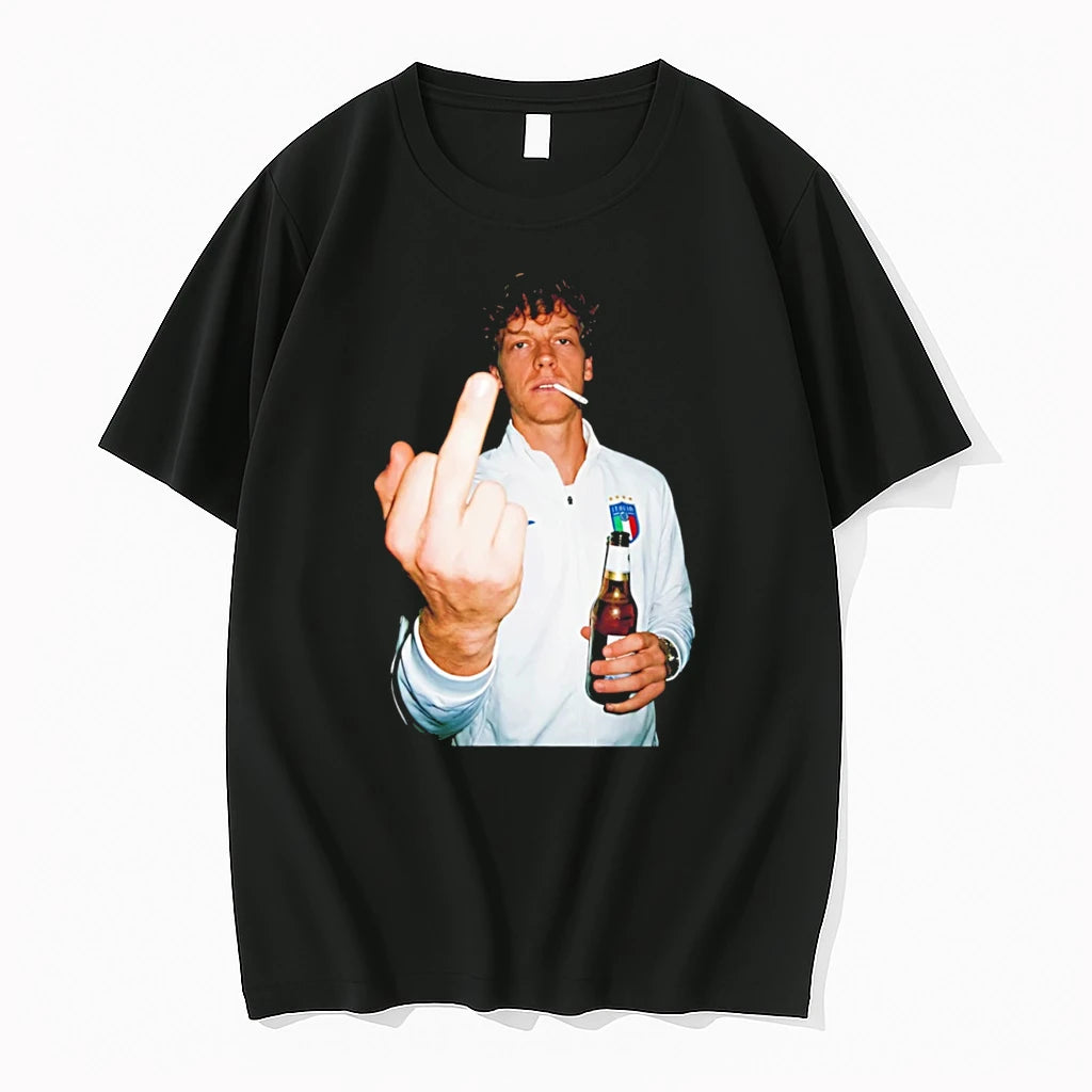 Officials Wimbledon 2026 Mens Singles Champion Italy Jannik Sinner Middle Finger Tee