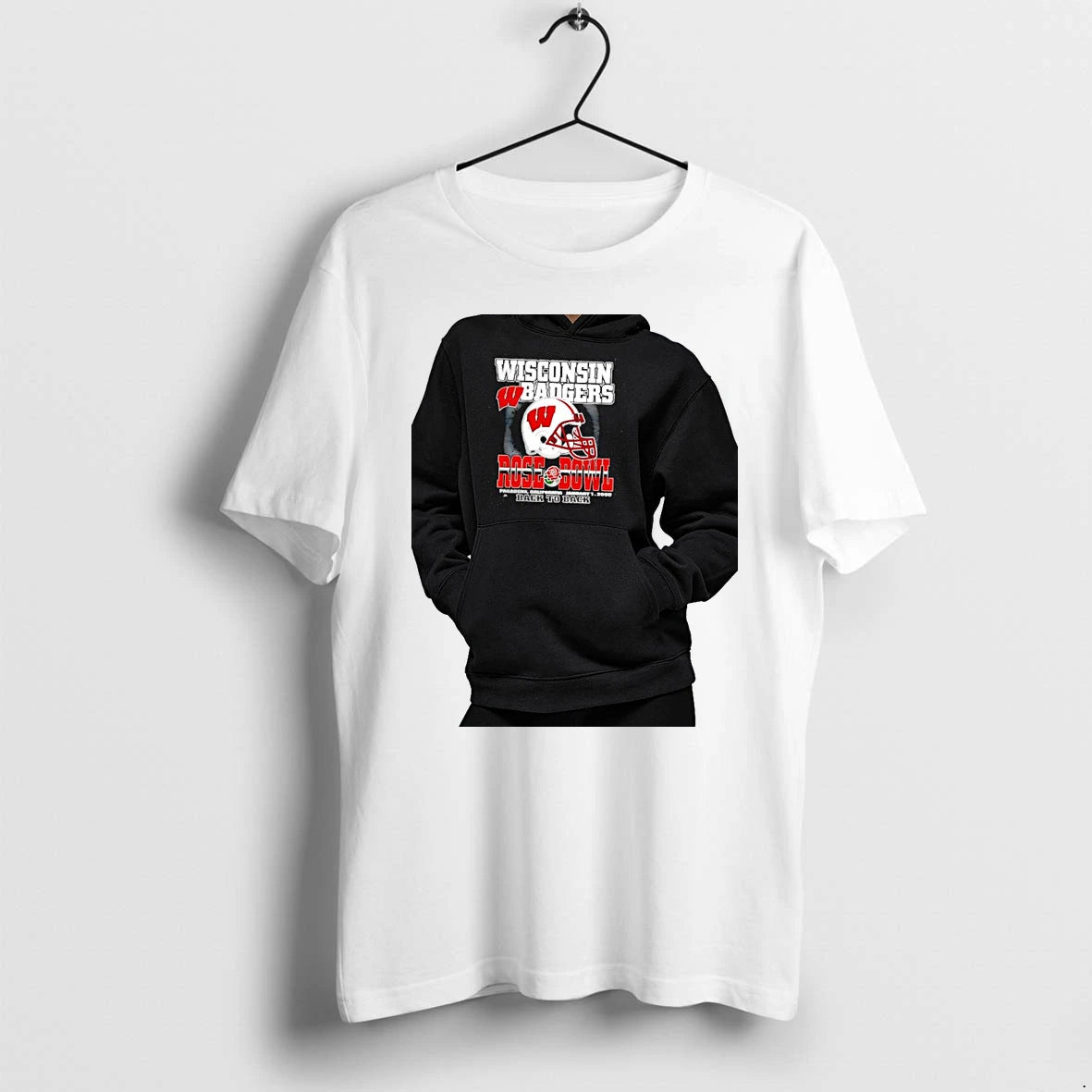 Officials Wisconsin Badgers Rose Bowl 2000 Pasadena California Back To Back Premium T Shirt