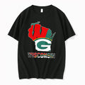 Officials Wisconsin Badgers X Green Bay Packers Combining Graphic Tee Premium T Shirt