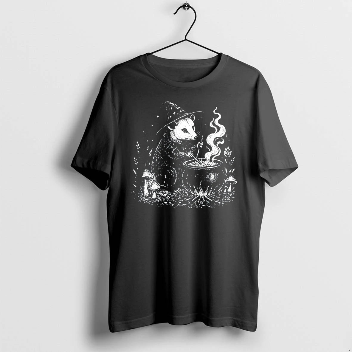 Officials Witch Opossum Brewing Potion With Mushrooms Tee Premium T Shirt
