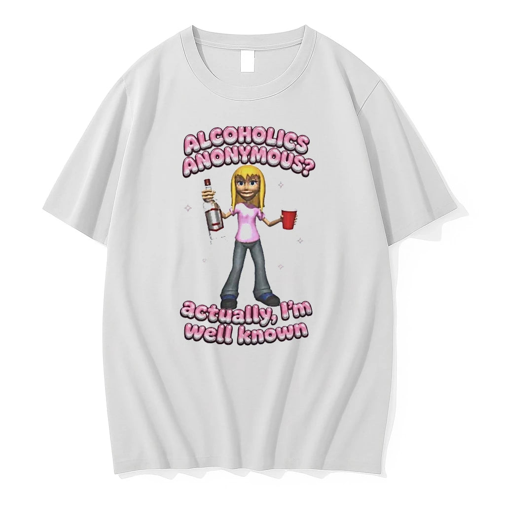 Officials Alcoholic Anonymous Actually Im Well Known Premium T Shirt