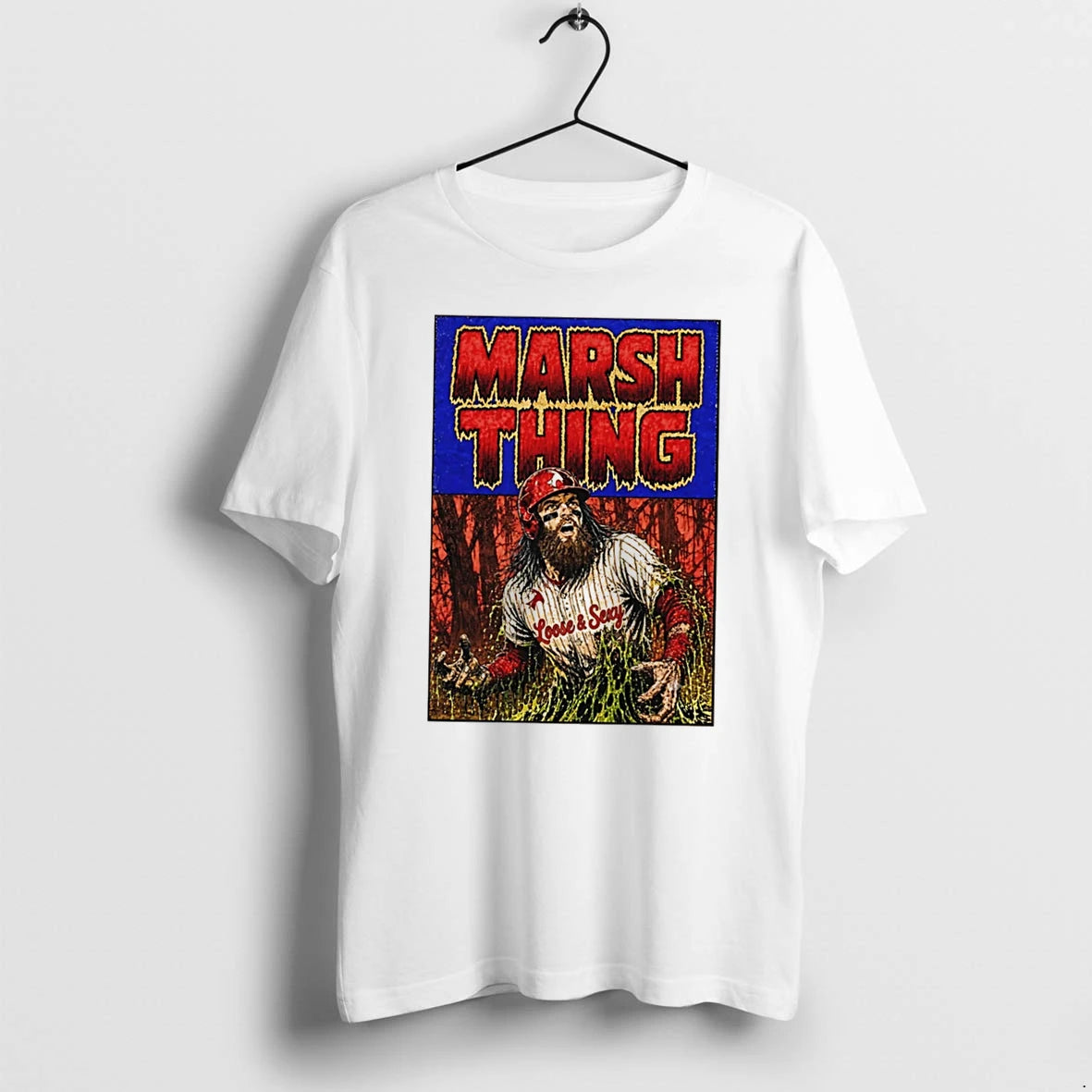 Officials Estzmovh Philadelphia Phillies Marsh Thing Loose Sexy Baseball Bootleg Tee Premium T Shirt