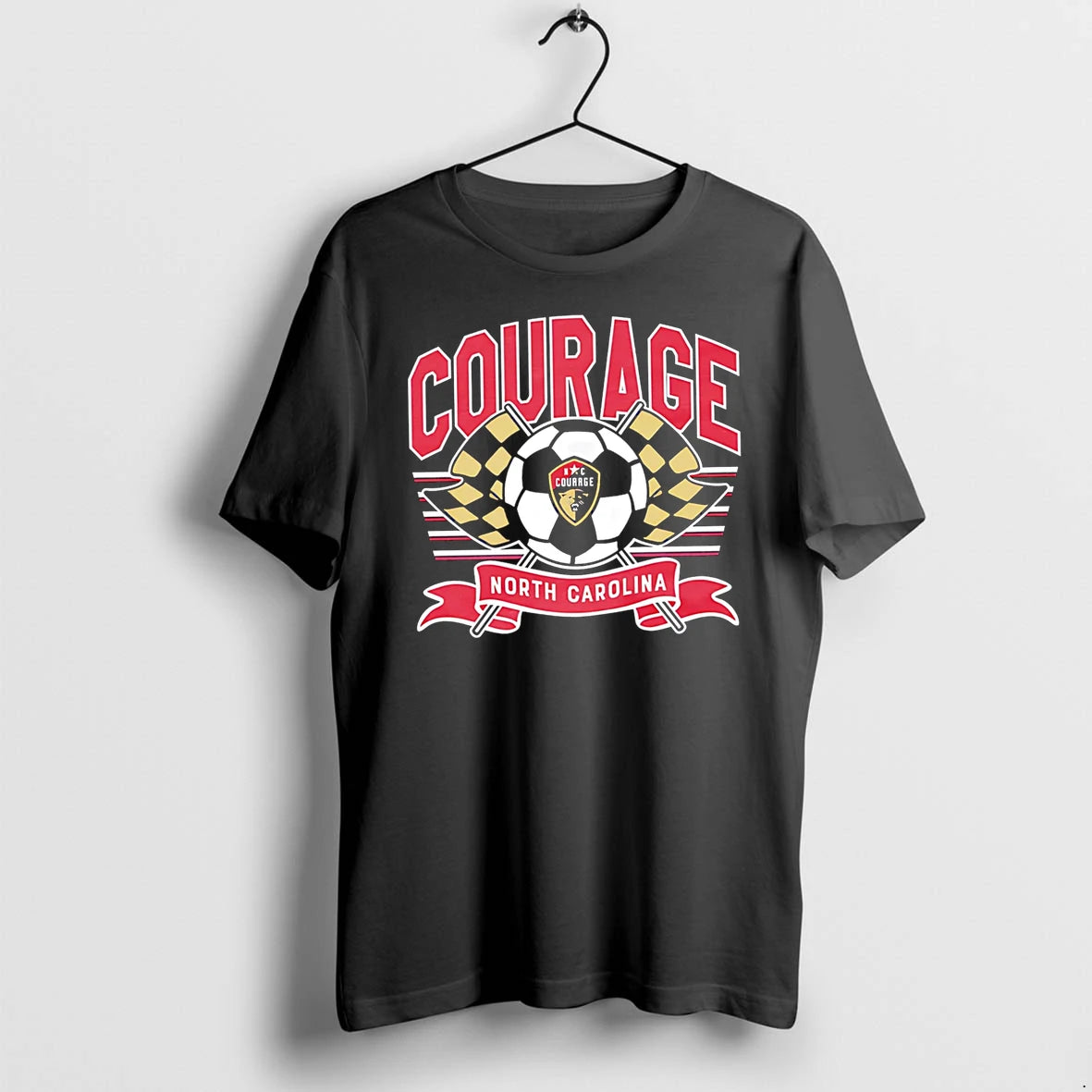 Officials Gdcgorpf Courage North Carolina Soccer Ball Racing Flags Premium T Shirt