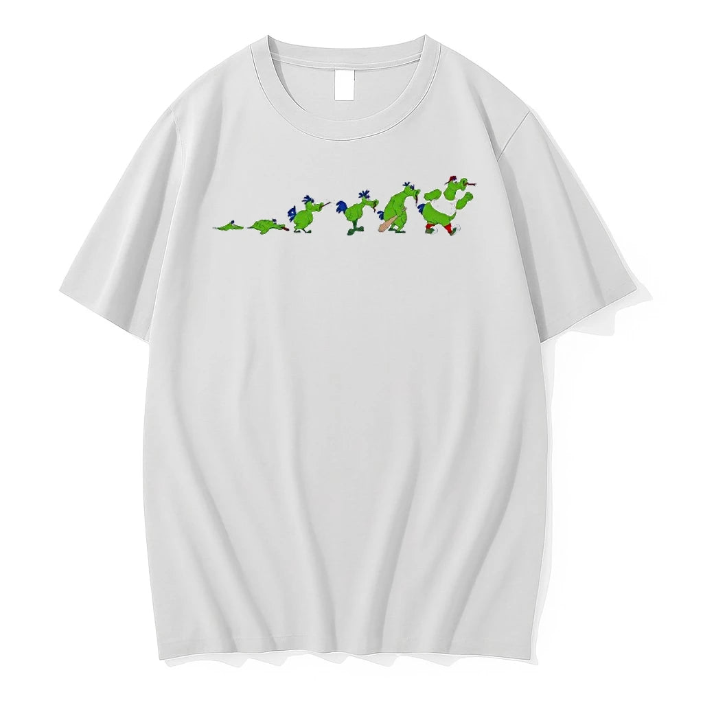 Officials Philadelphia Phillies Evolution Of Phanatic Mascot Premium T Shirt