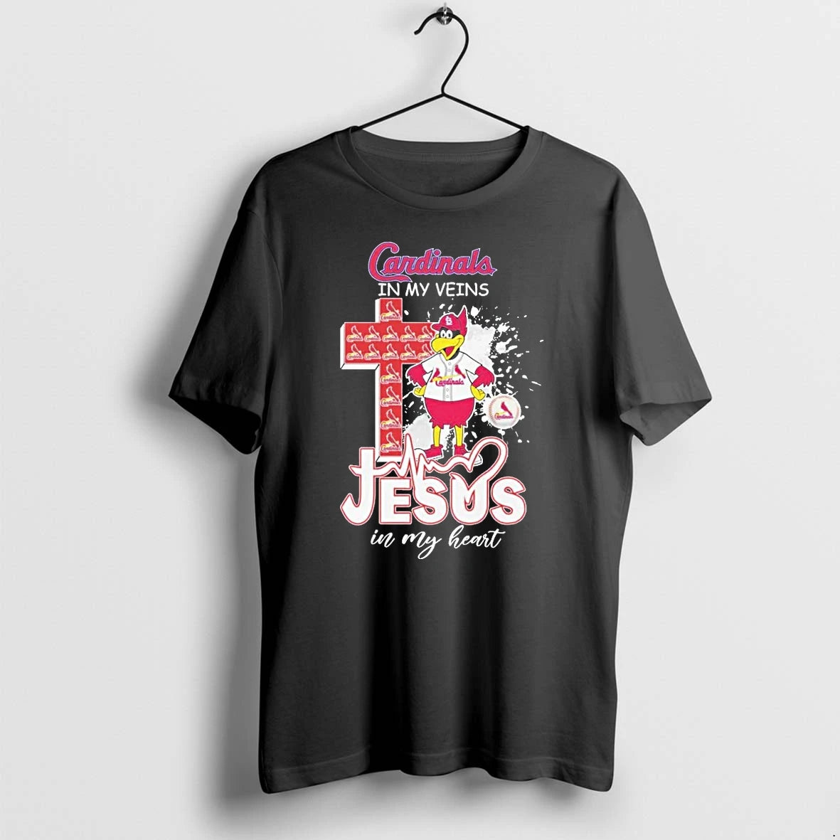 Officials St Louis Cardinals In My Veins Jesus In My Heart Mascot