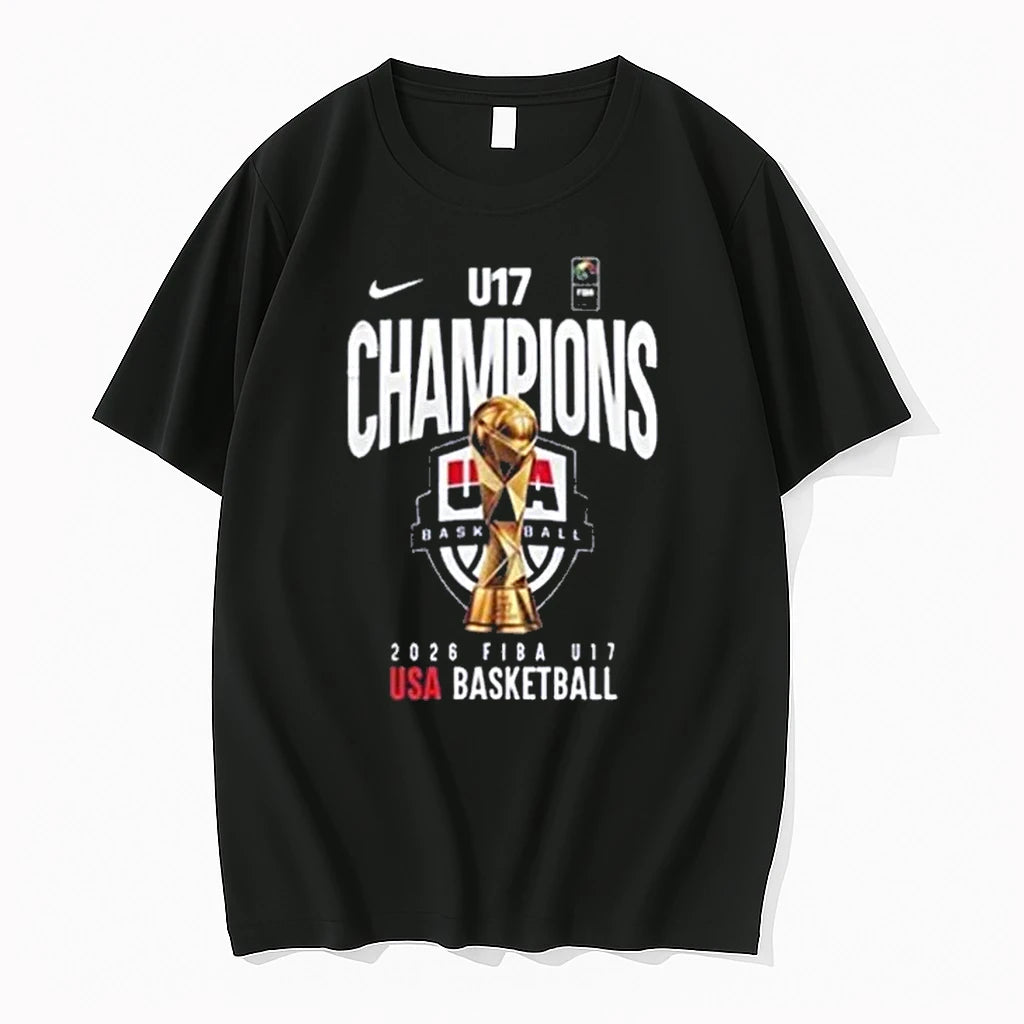 Officials Usa Basketball U17 2026 World Champions Trophy Premium T Shirt