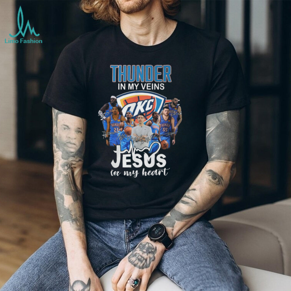 Oklahoma City Thunder Basketball Jesus In My Heart Faith Shirt