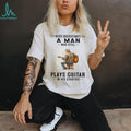 Old Man Plays Guitar Eighties Acoustic Musician Shirt