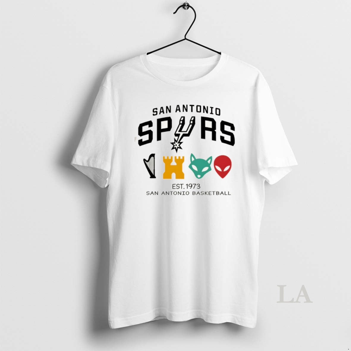 Original Alien Castle Engine Harp San Antonio Spurs Basketball Nba Est 1973