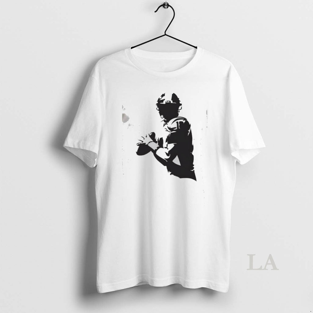 Original American Football Quarterback Player Silhouette Sports