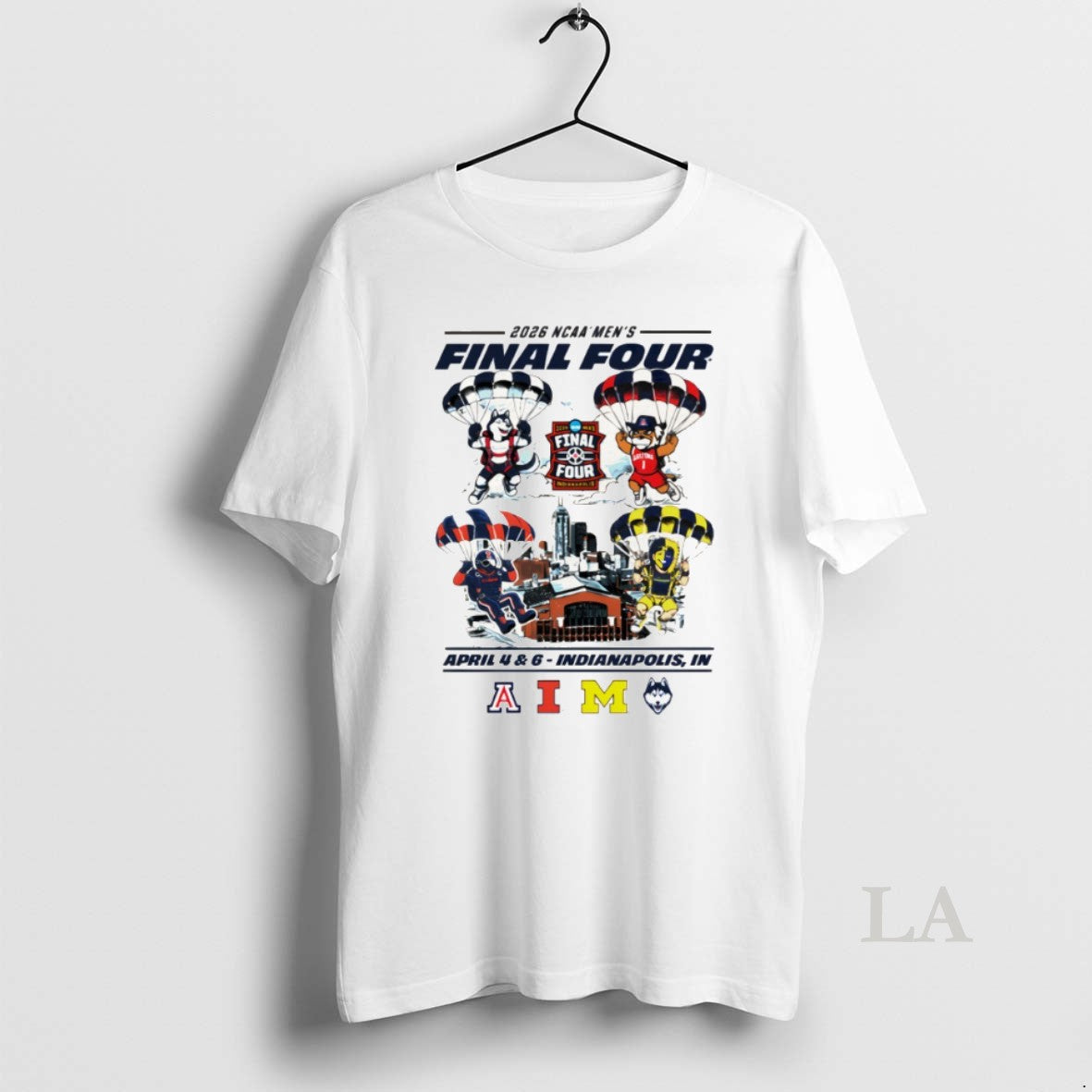 Original Arizona Illinois Michigan Huskies Something Inked Ivory 2026 Mens Basketball Final Four Mascot