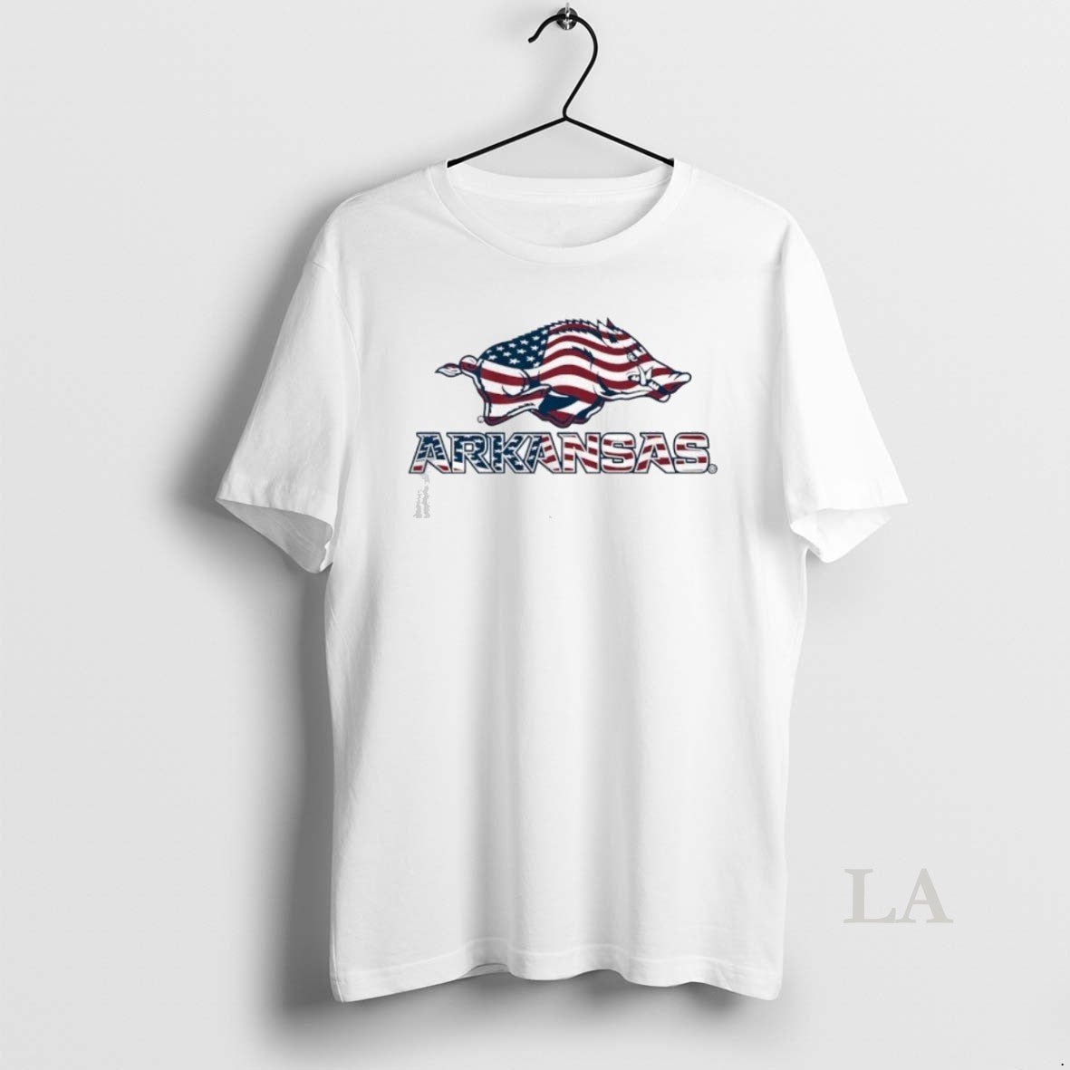Original Arkansas Razorbacks Patriotic Marks Primary Logo Stack