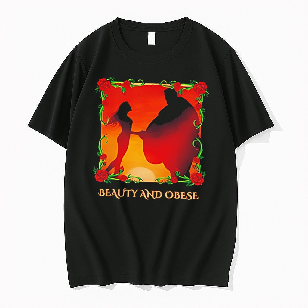 Original Beauty And Obese Meme Graphic Tee Tshirts Jpg