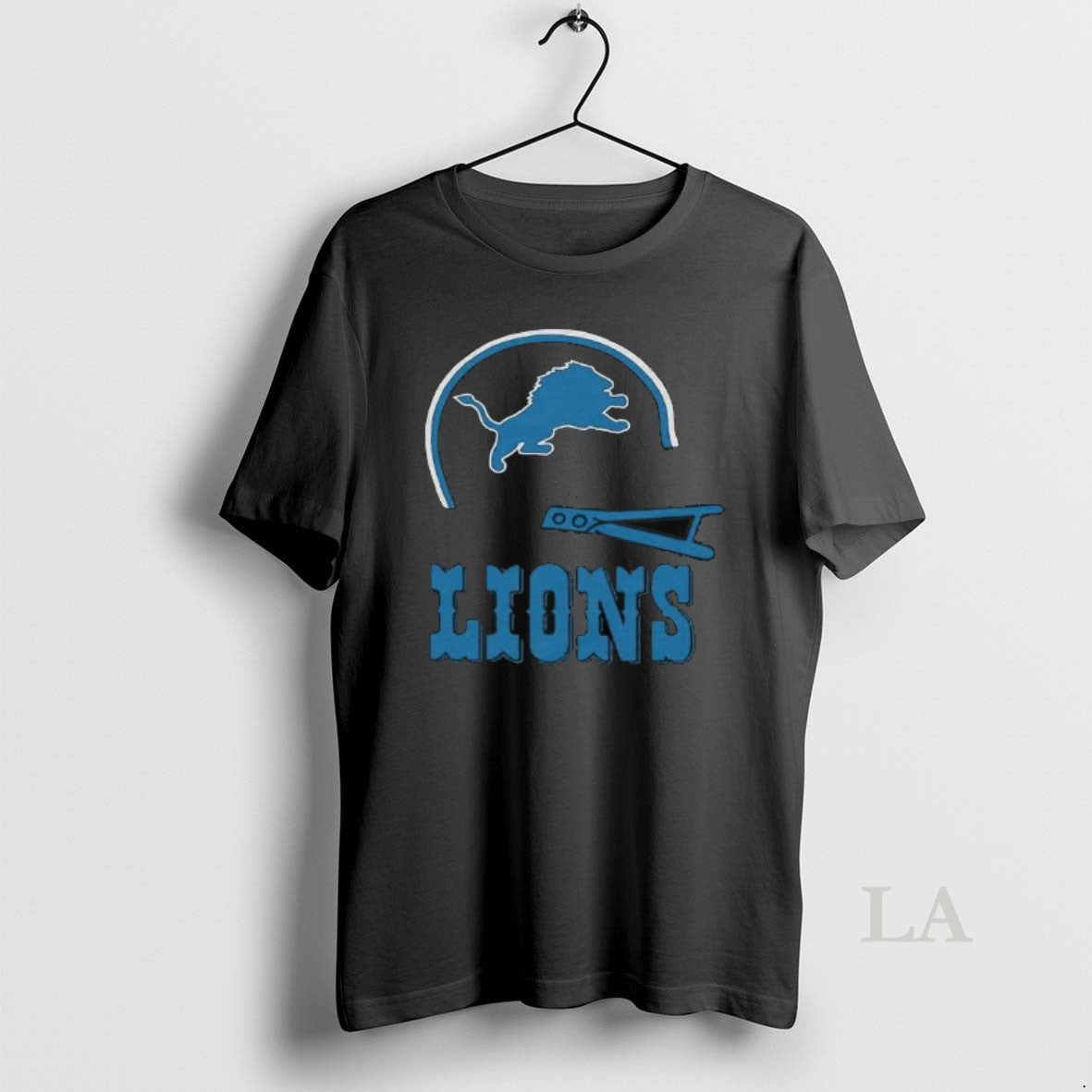 Original Detroit Lions Big Helmet Long Sleve