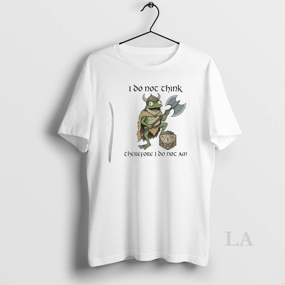 Original Frog Viking Gamer I Do Not Think Therefore I Do Not Am