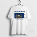 Original I Grew Up In Pennsylvania Flag Map