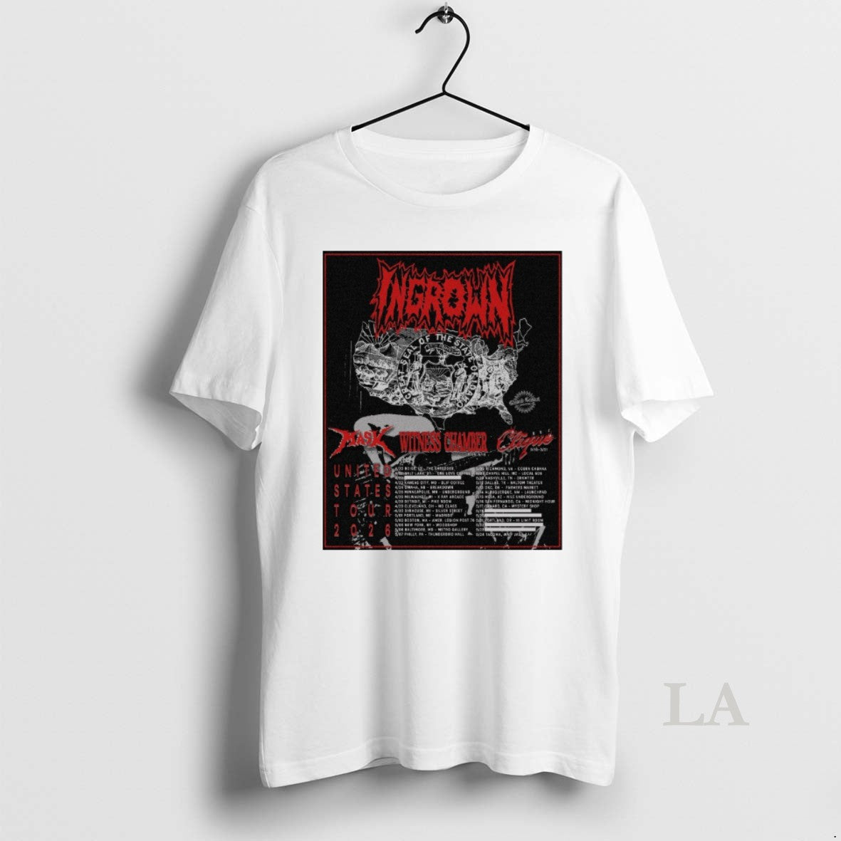 Original Ingrown United States Tour Mask Witness Chamber And Clique April And May 2026