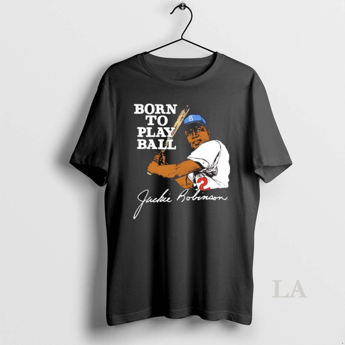 Original Jackie Robinson Brooklyn Dodgers Born To Play Ball Swing Signature