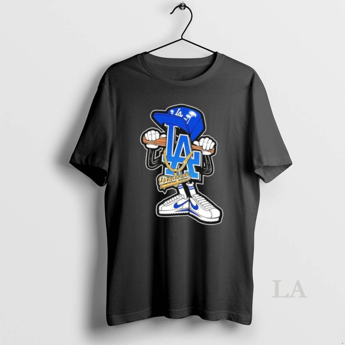Original La Dodgers Palm Trees Logo Gold Chain