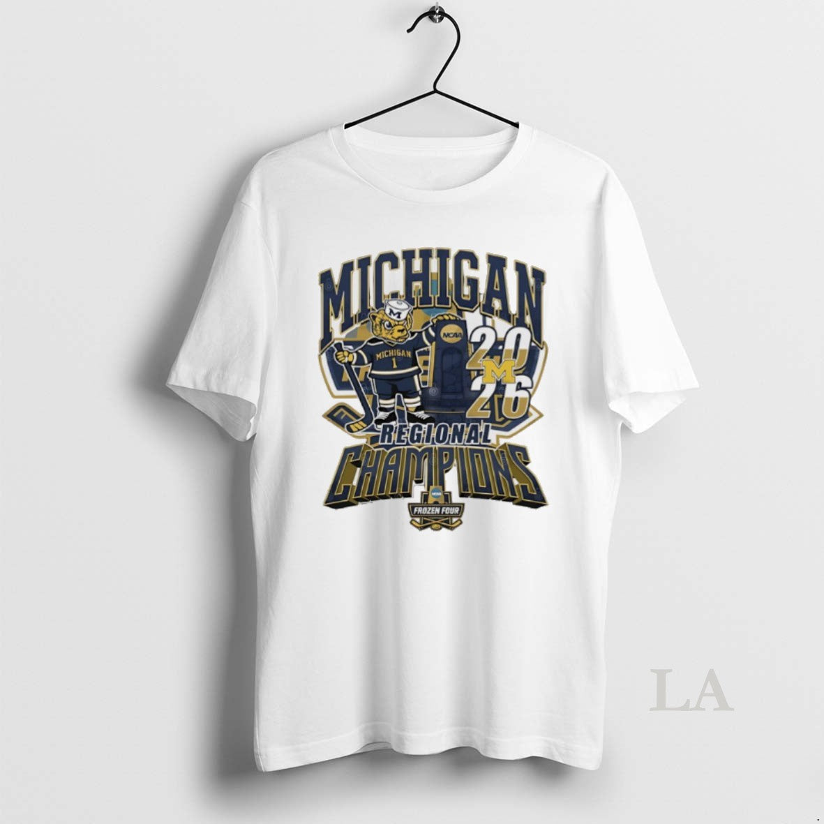 Original Michigan Wolverines 2026 Ncaa Mens Hockey Regional Champions Mascot Trophy