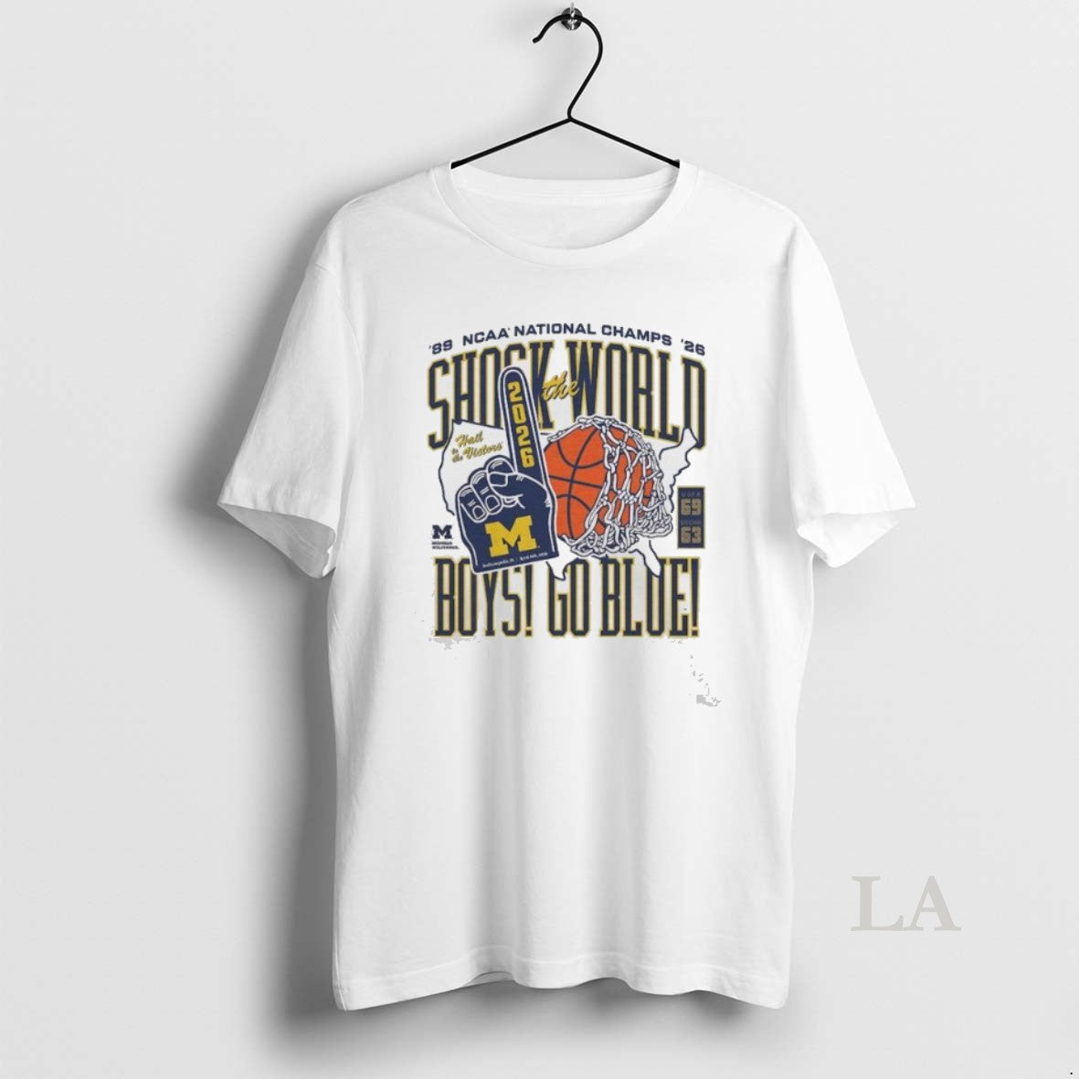 Original Michigan Wolverines Mens Basketball National Champions 2026 Shock The World Boys Go 2026