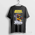 Original Michigan Wolverines In My Veins Jesus In My Heart Cross Mascot