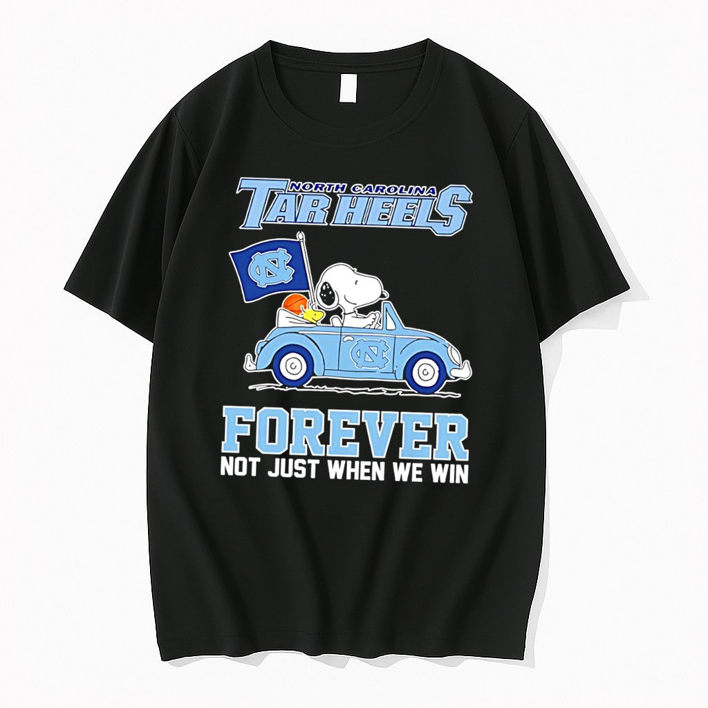 Original North Carolina Tar Heels Forever Not Just When We Win Graphic Tee Tshirts