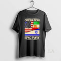 Original Operation Epic Fury America Iran And Israe Flag