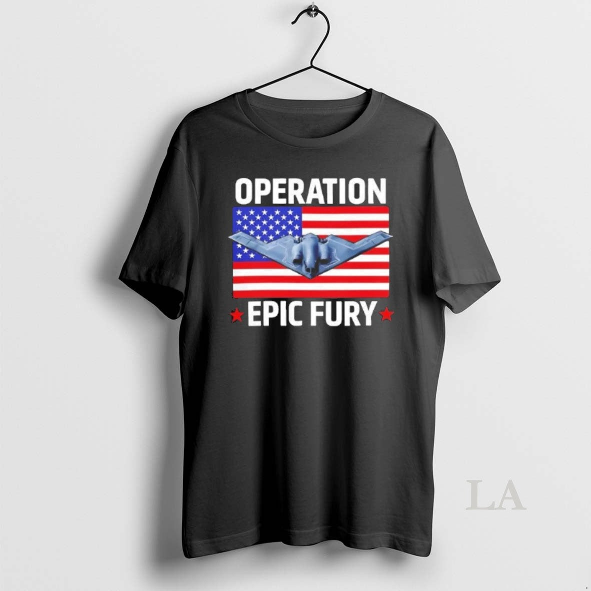 Original Operation Epic Fury American Flag Military Stealth Bomber Veteran Patriot Aviation