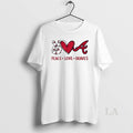 Original Peace Love Braves Atlanta Baseball Fan Graphic