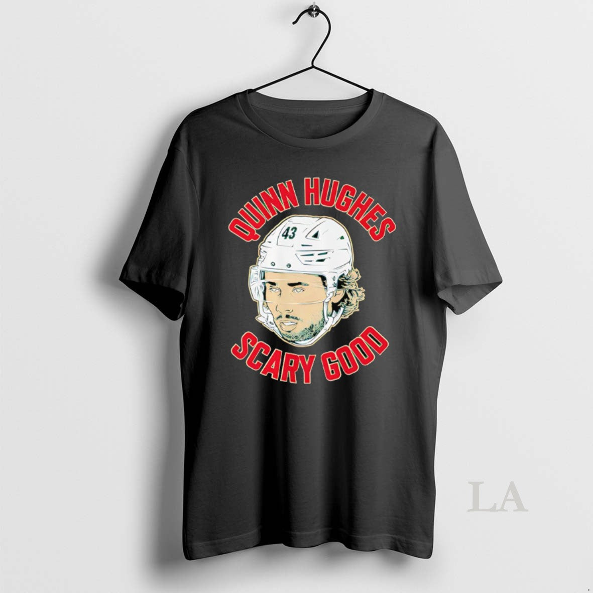 Original Quinn Hughes 43 Minnesota Wild Ghost Eyes Scary Good