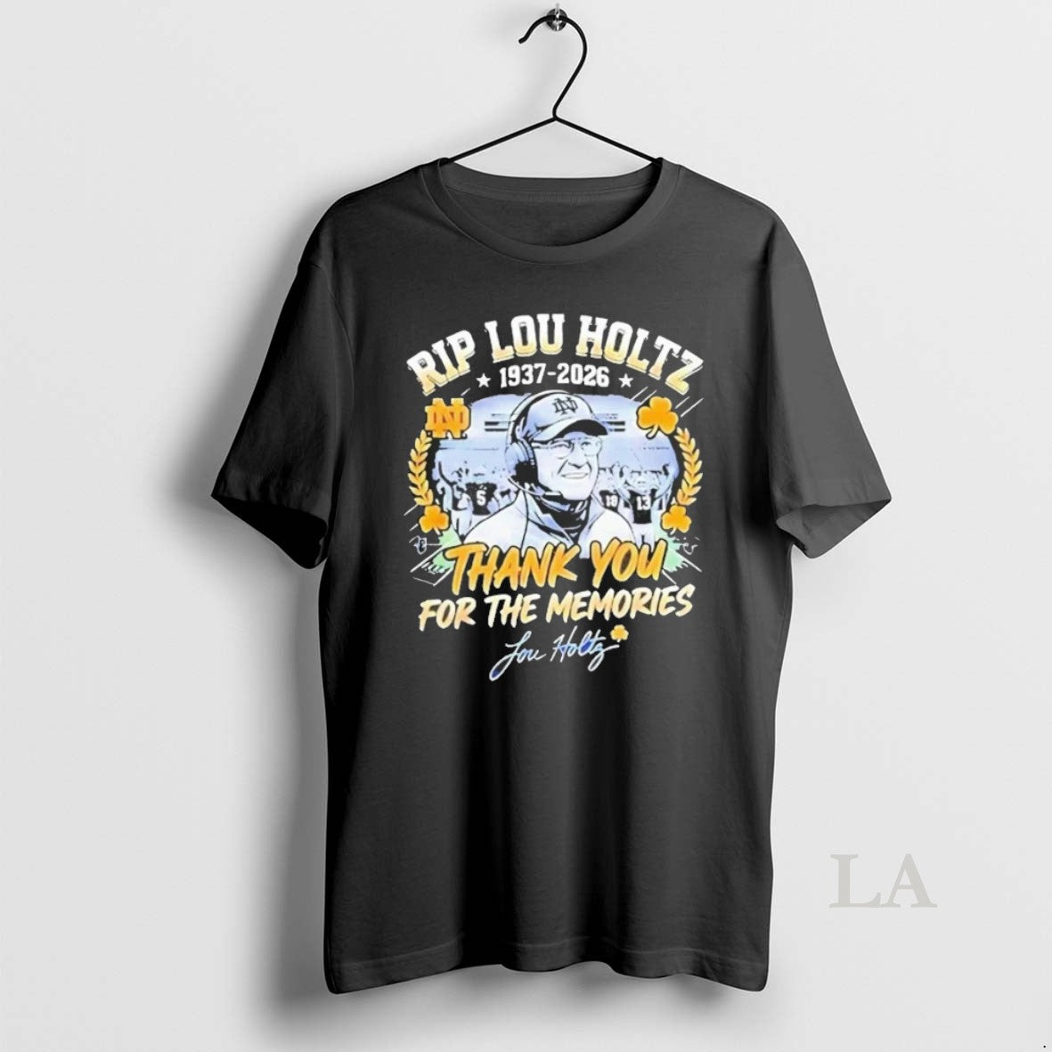 Original Rip Lou Holtz Notre Dame Fighting Irish Football 1937 2026 Signature