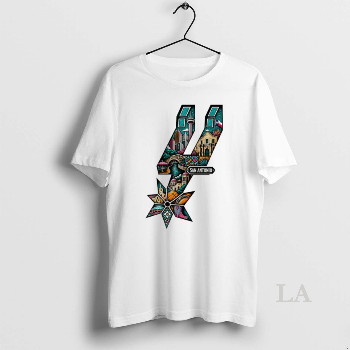 Original San Antonio Spurs Tower Of The Americas Basketball Nba Logo