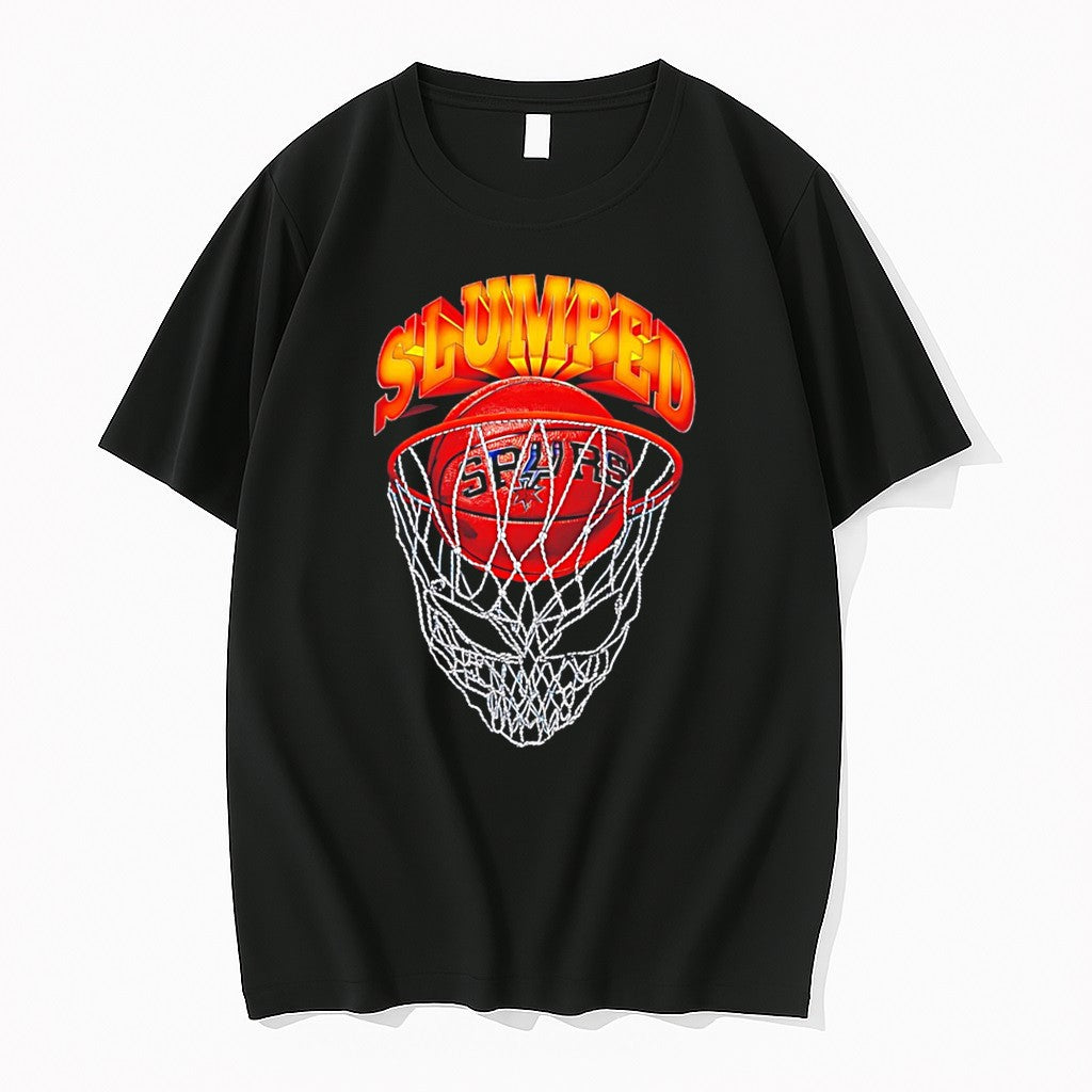 Original San Antonio Spurs Logo Slumped Basketball Graphic Tee Tshirts Jpg