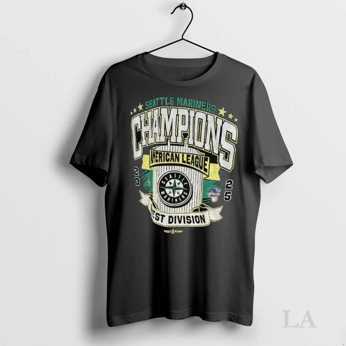 Original Seattle Mariners Champions American League 2025 West Division Postseason Logo