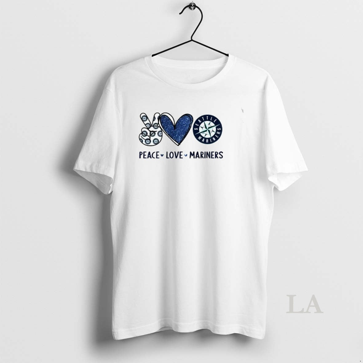 Original Seattle Mariners Baseball Peace Love Mariners Logo