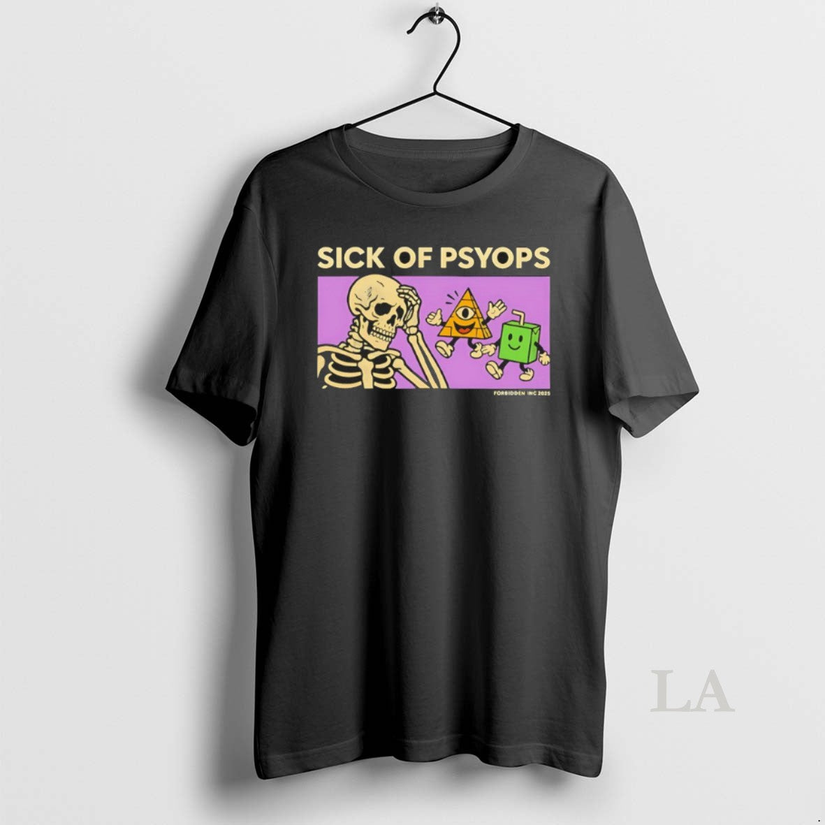 Original Skeleton Sick Of Psyops Graphic