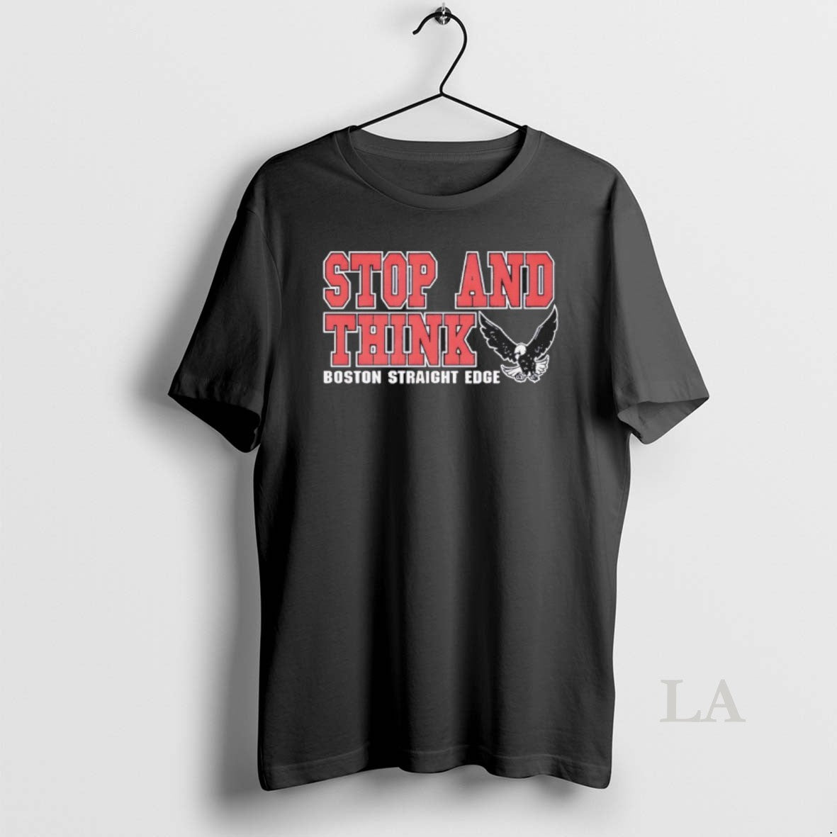 Original Stop And Think Boston Straight Edge Eagle