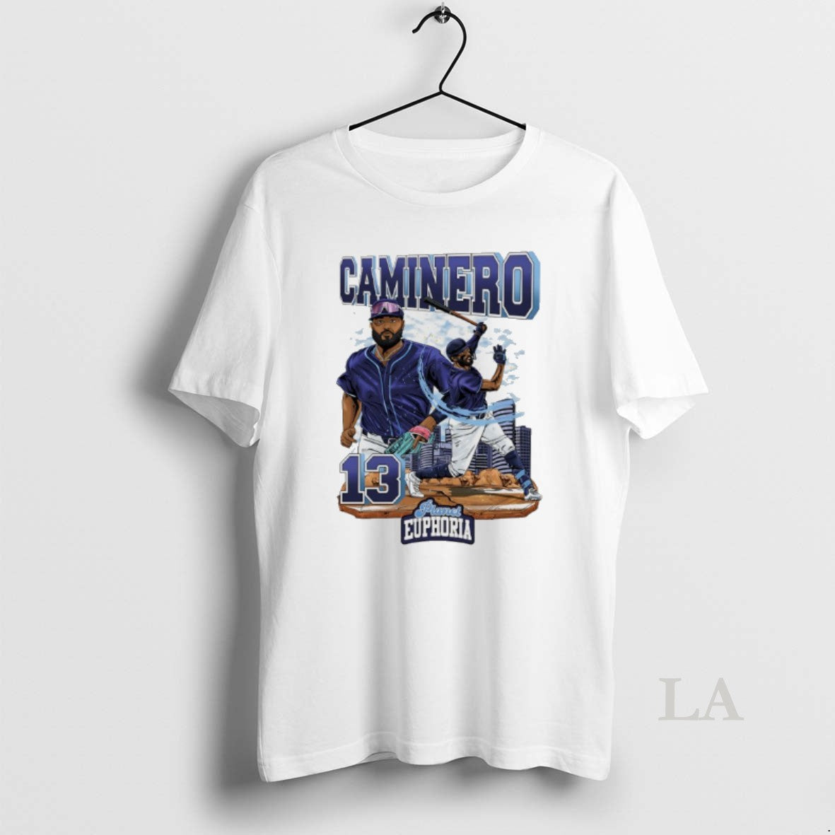Original Tampa Bay Rays Junior Caminero 13 Collage Swing Skykine Comic