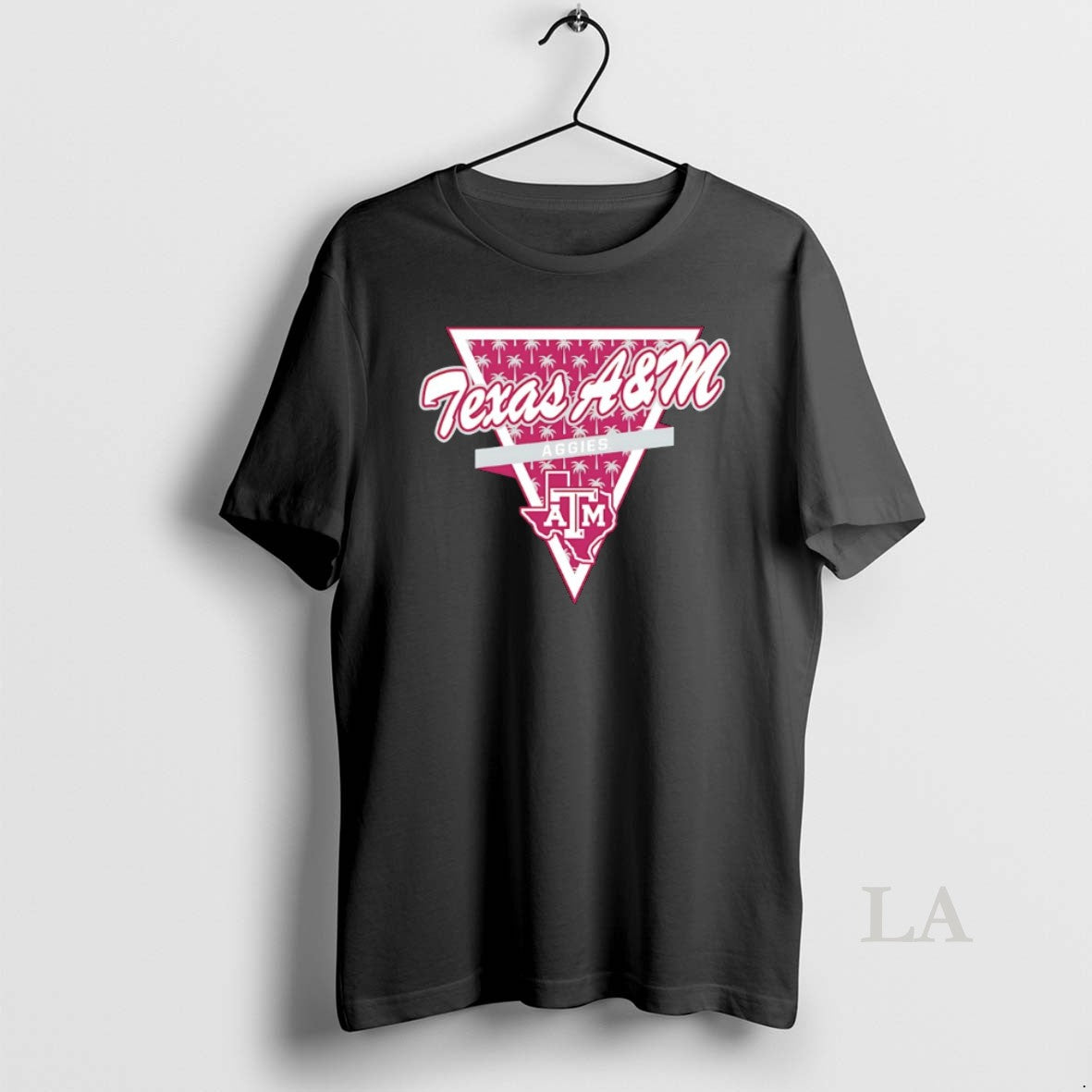 Original Texas Am Aggies Football Palm Tree Pattern Inside A Triangle Logo