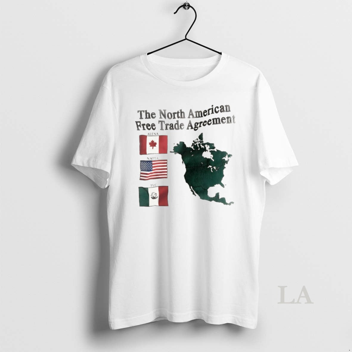 Original The North American Free Trade Agreement Alena Nafta Tlc Flag
